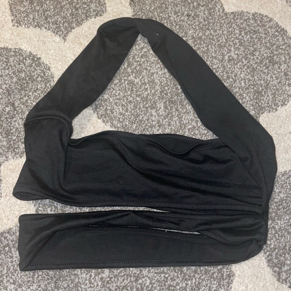 One should black cut out shirt